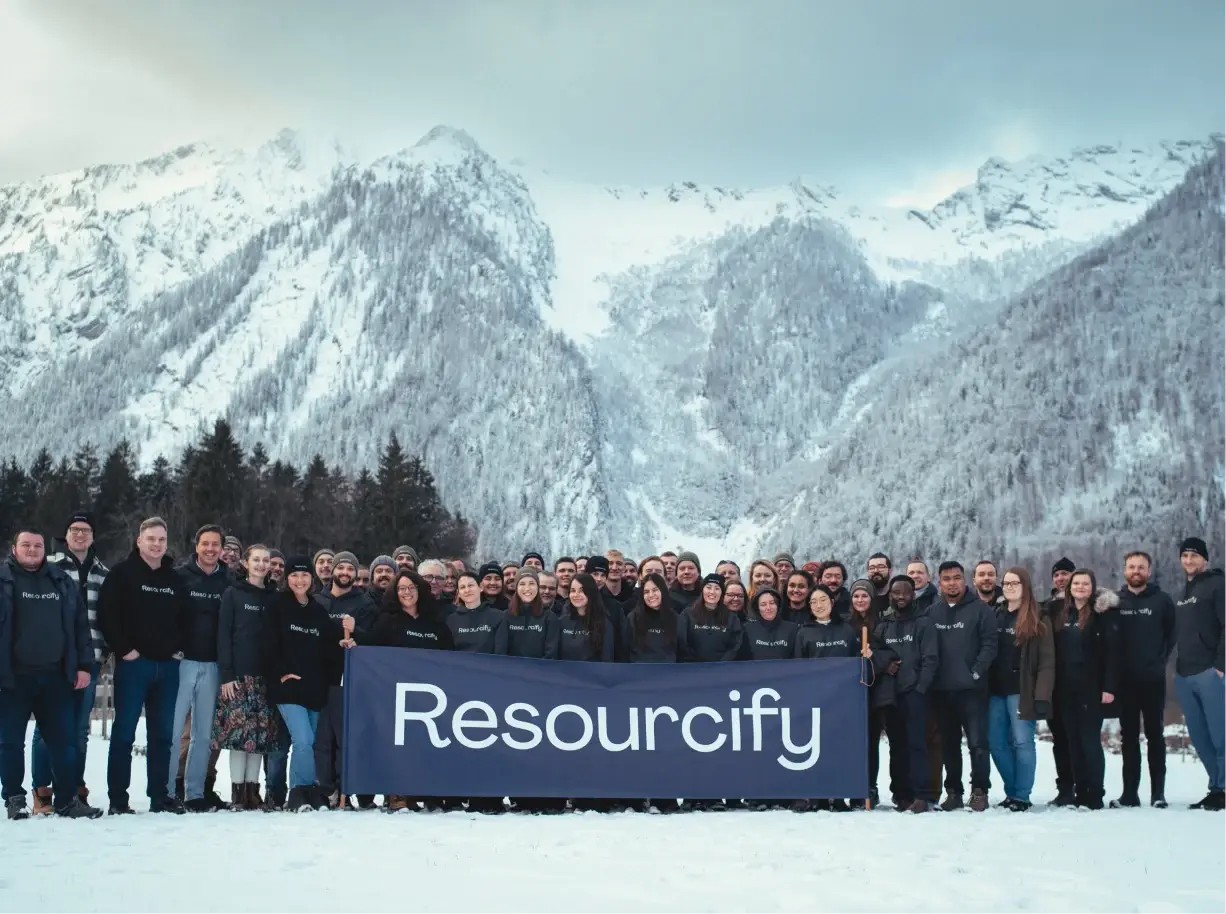 The Resourcify team together at a company offsite